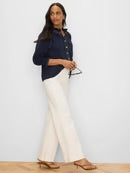 Nic & Zoe Zig Zag Stitch Shirt, stylish women's tops featuring a zig zag stitched design and comfortable fit.