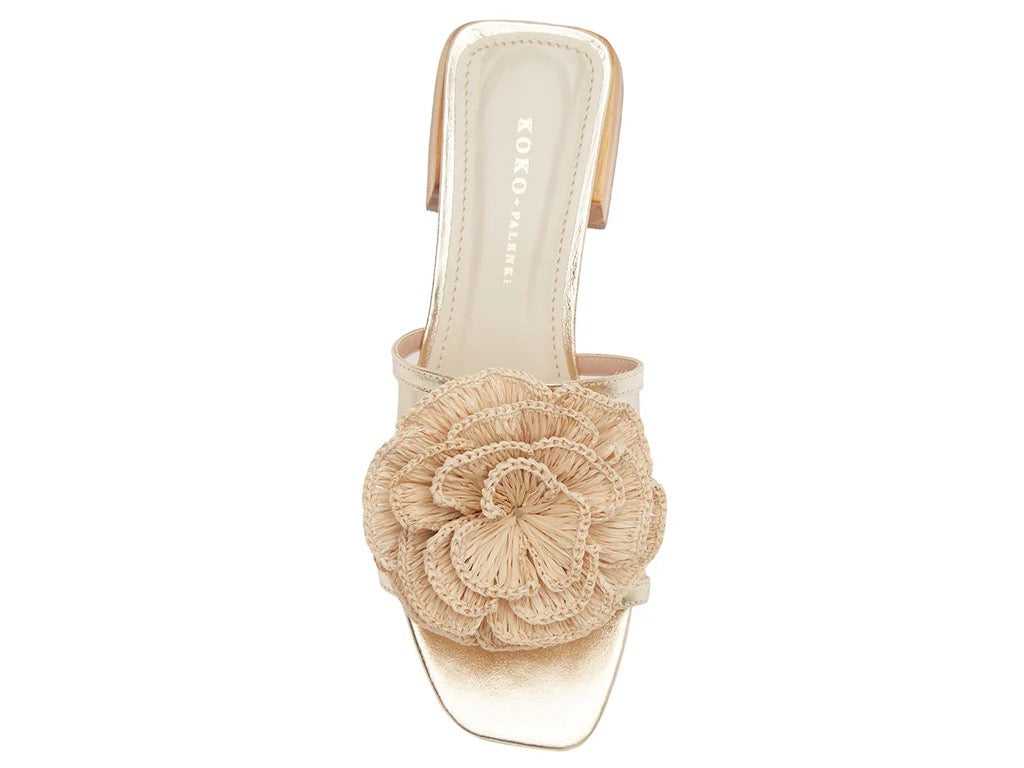 Ana Gold Raffia Sandal