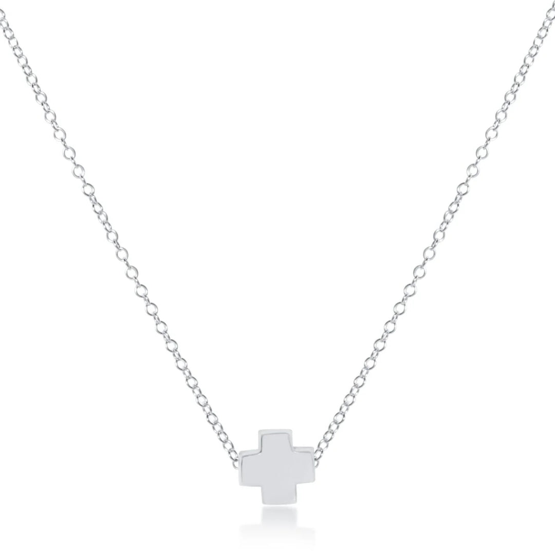16" Necklace Sterling Signature Cross