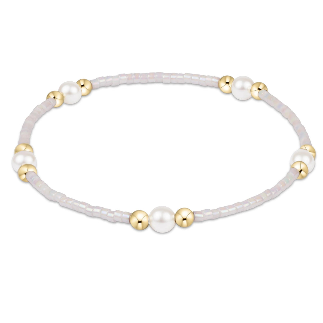 Enewton Hope Purpose Pearl Bracelet featuring elegant white pearls and a delicate clasp, perfect as stylish accessories.