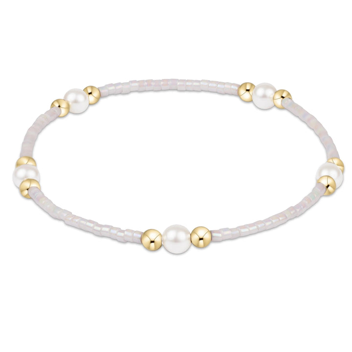 Enewton Hope Purpose Pearl Bracelet featuring elegant white pearls and a delicate clasp, perfect as stylish accessories.