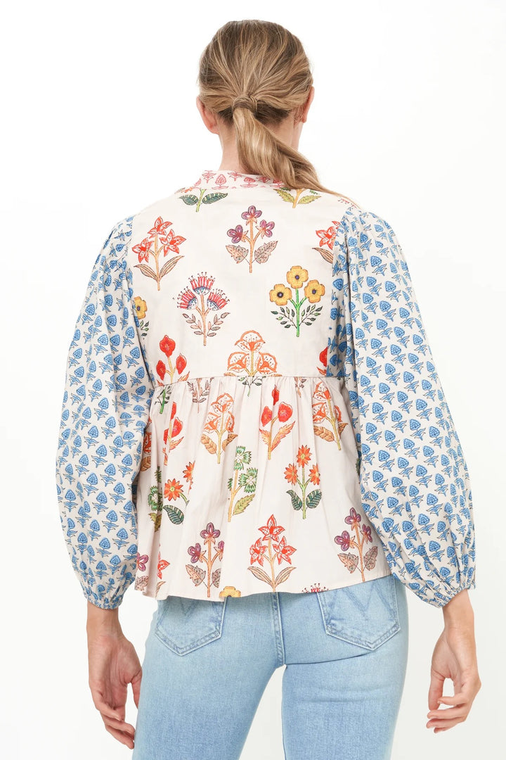 Mandarin Blue Balloon Top