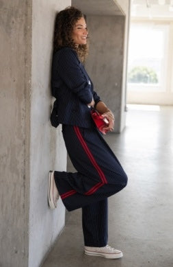 30" Pleat Trouser with Side Stripe