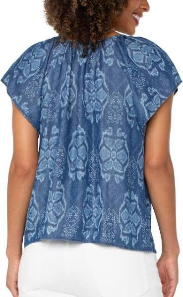 Flutter Sleeve Top with Tie