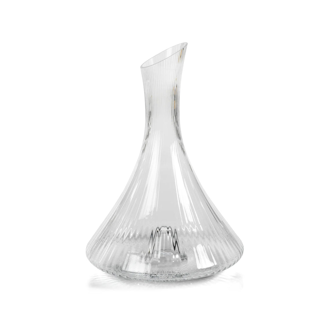 Lines Fluted Textured Glass Decanter