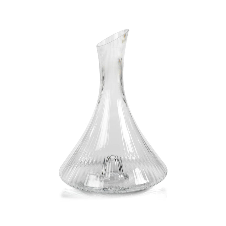 Lines Fluted Textured Glass Decanter