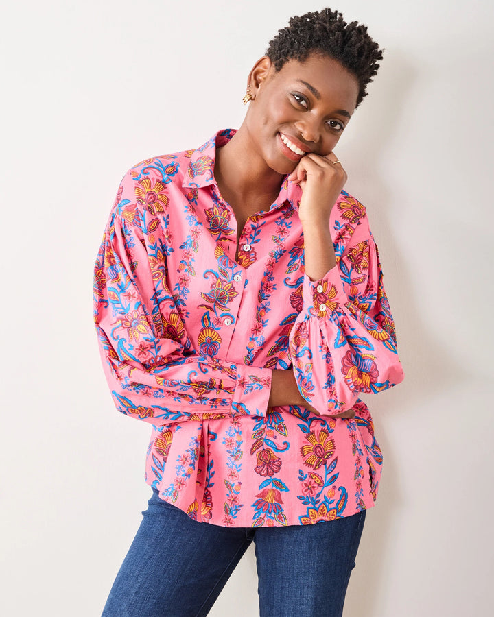 Bright Rose Shelby Blouse