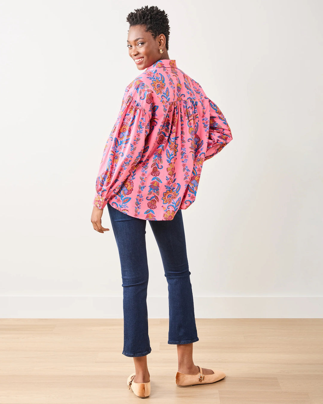 Bright Rose Shelby Blouse