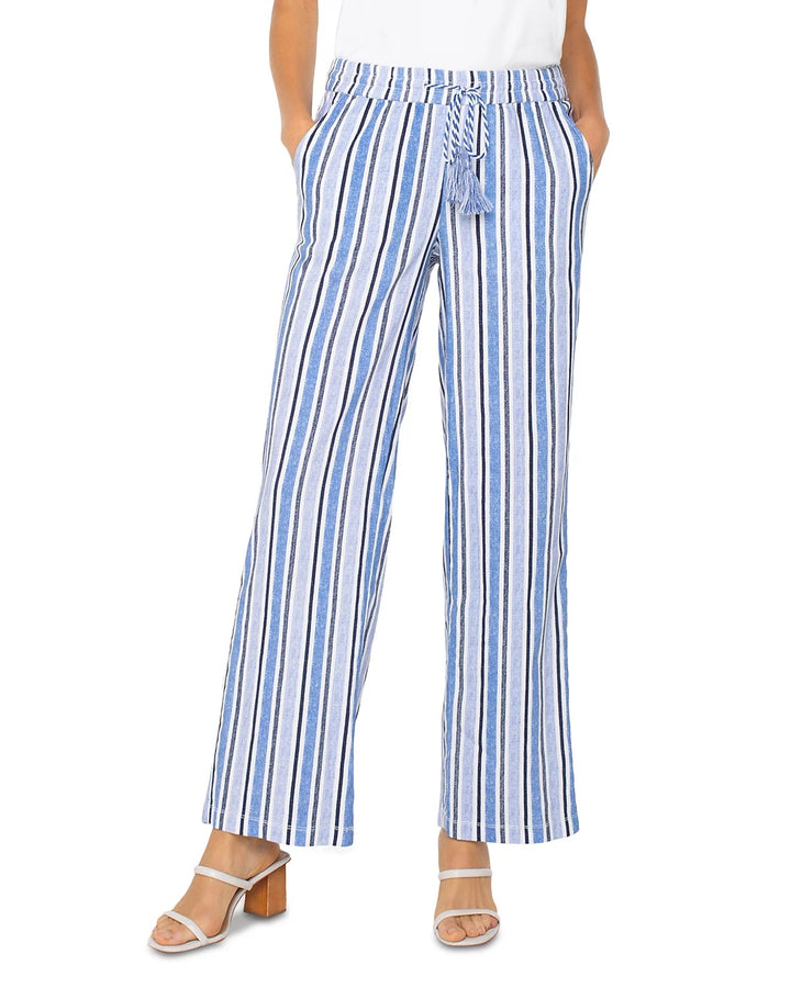 Pull-On Drawstring Stripe Pant