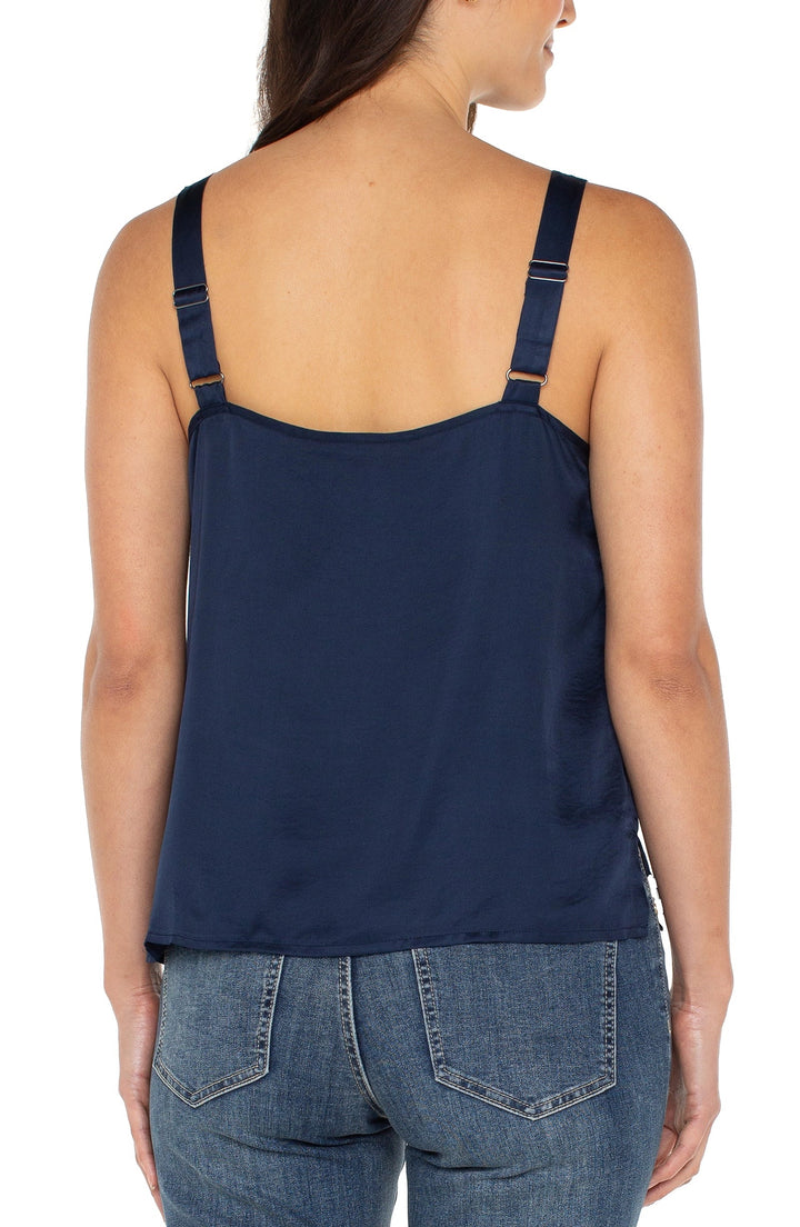 Woven Tank with Lace