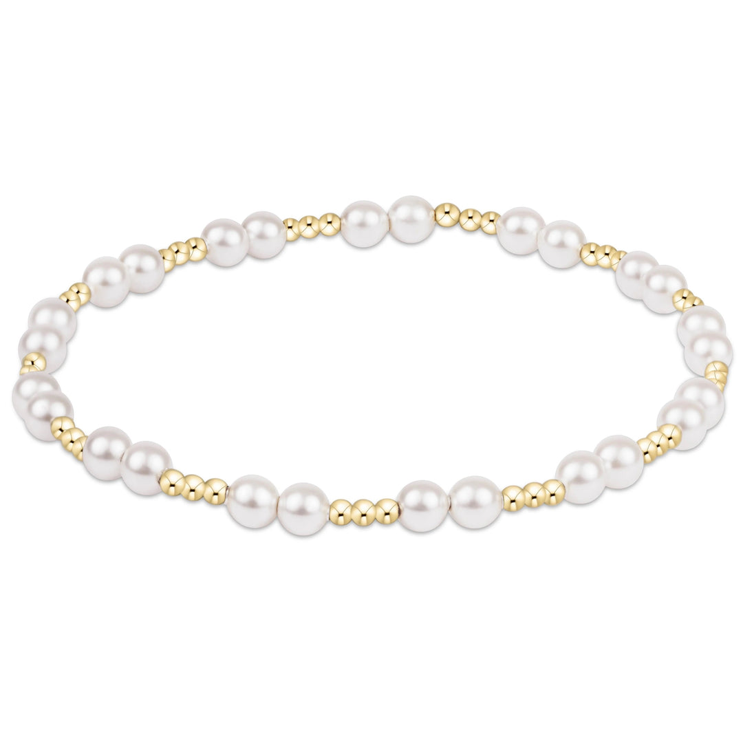 Enewton Together Pearl 4mm bracelet featuring a string of white pearl beads on a delicate jewelry bracelet.