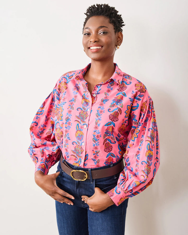 Bright Rose Shelby Blouse