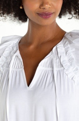 Sleeveless Flutter Tie Top