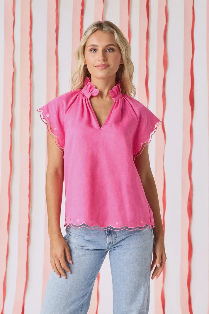 Crosby by Mollie Burch Wilkes top in soft fabric, featuring a relaxed fit and stylish design, shown in a neutral color.