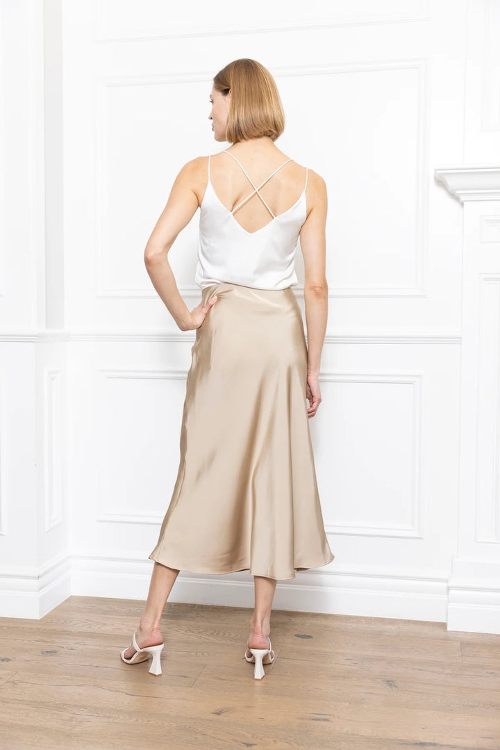 Champagne Midi skirt