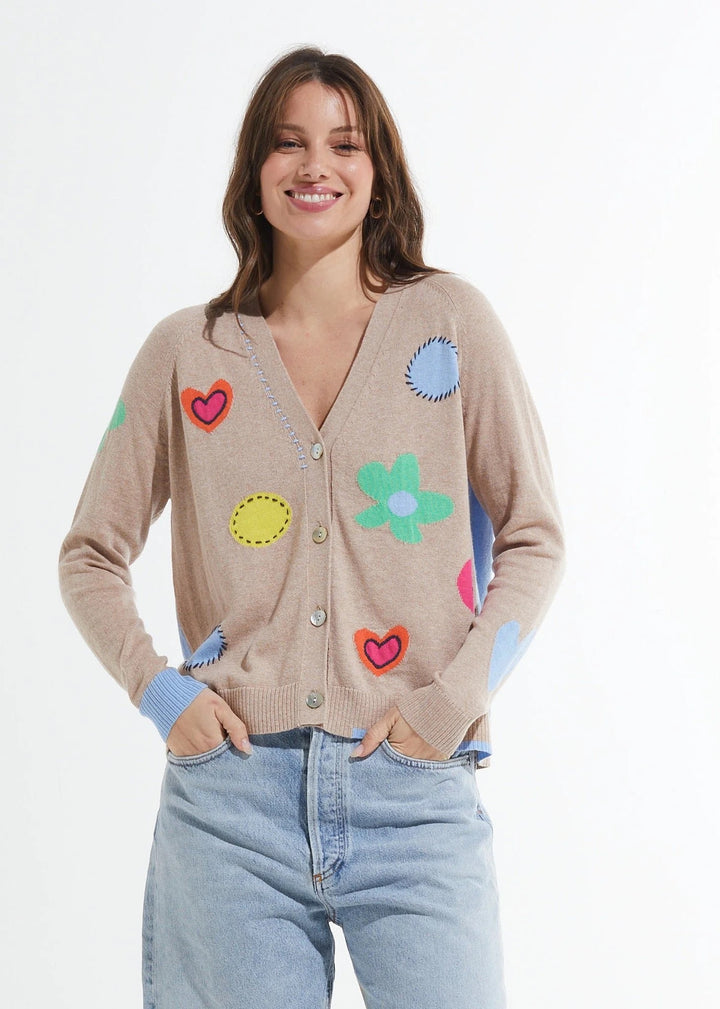 Flowers & Spots Cardigan