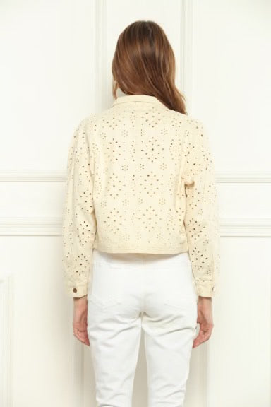 Cream Eyelet Jacket