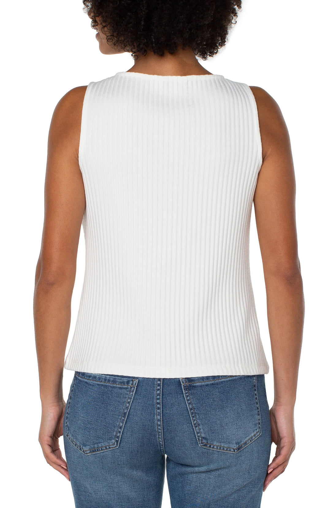 Sleeveless Boatneck Shell Top