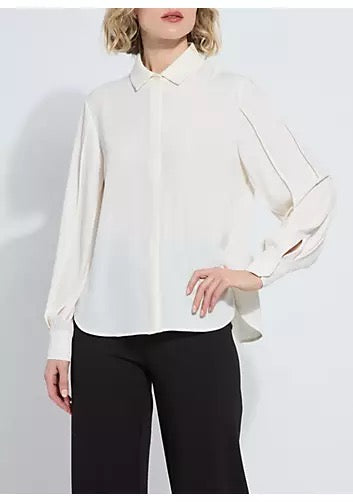 Ivette Pleated Sleeve Blouse
