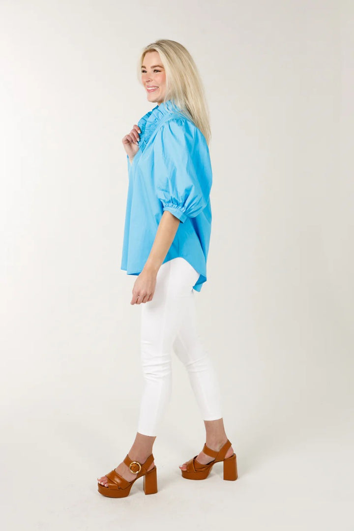 Laura Swim Blue Top
