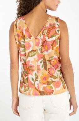 Floral Pintuck Tank Top