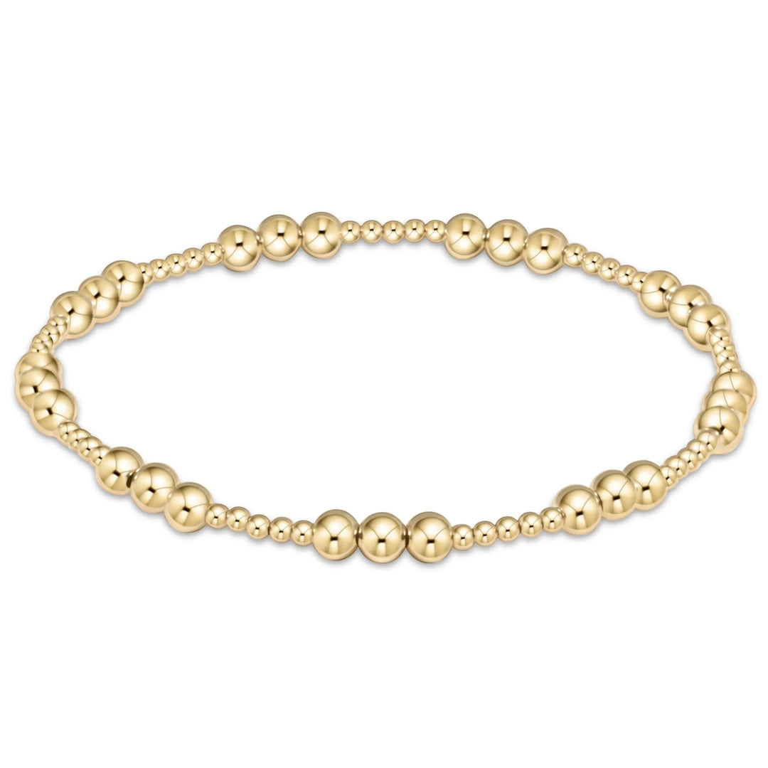Enewton Joy Gold 4mm bracelet with sleek gold beads, stylish accessories for everyday wear.