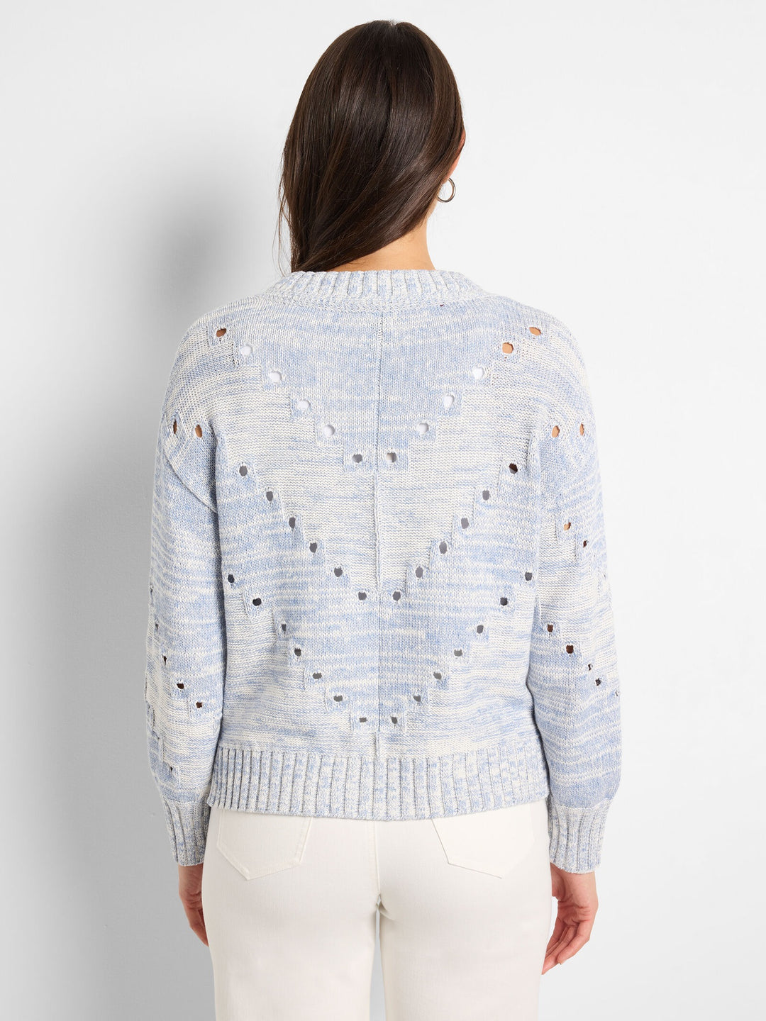 Pointelle Cord Sweater