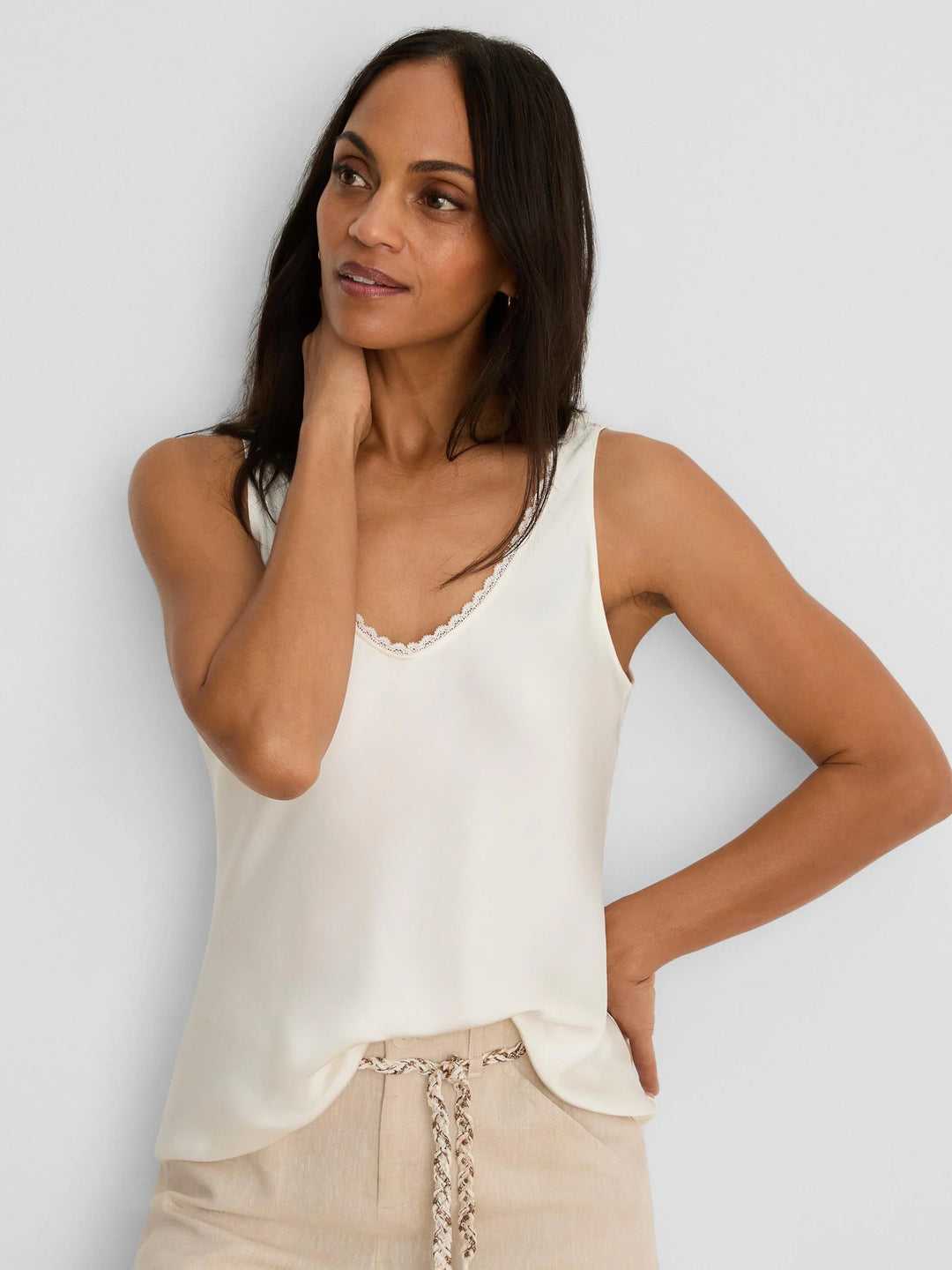 Lace Trim Day Gloss Tank