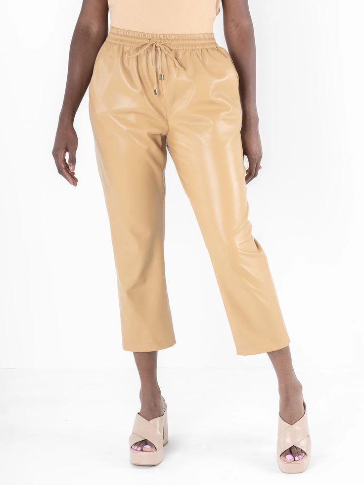 Joy Faux Leather Jogger