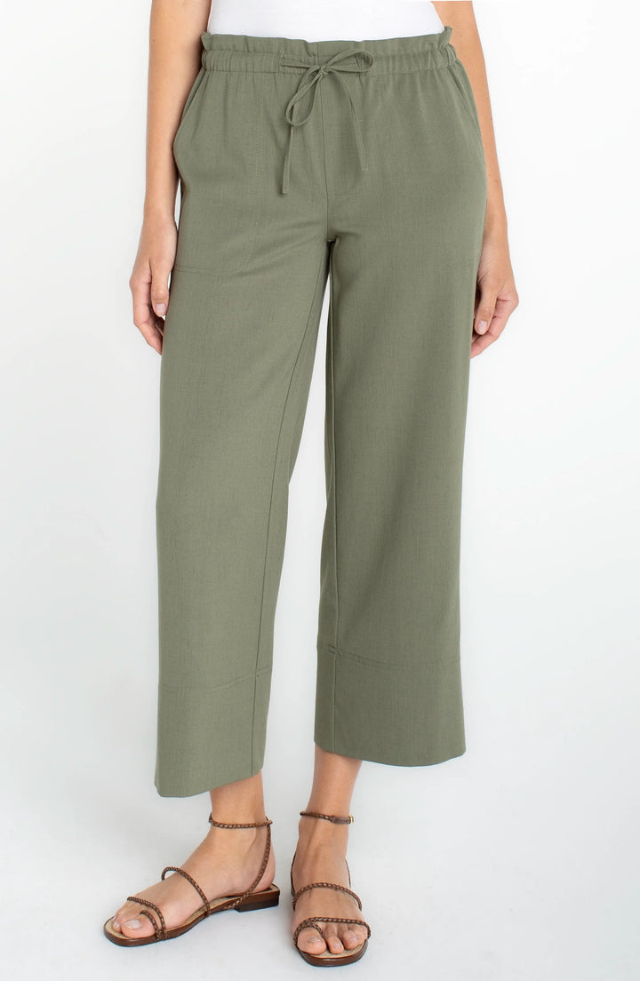 Tie Waist Wide Leg Pant