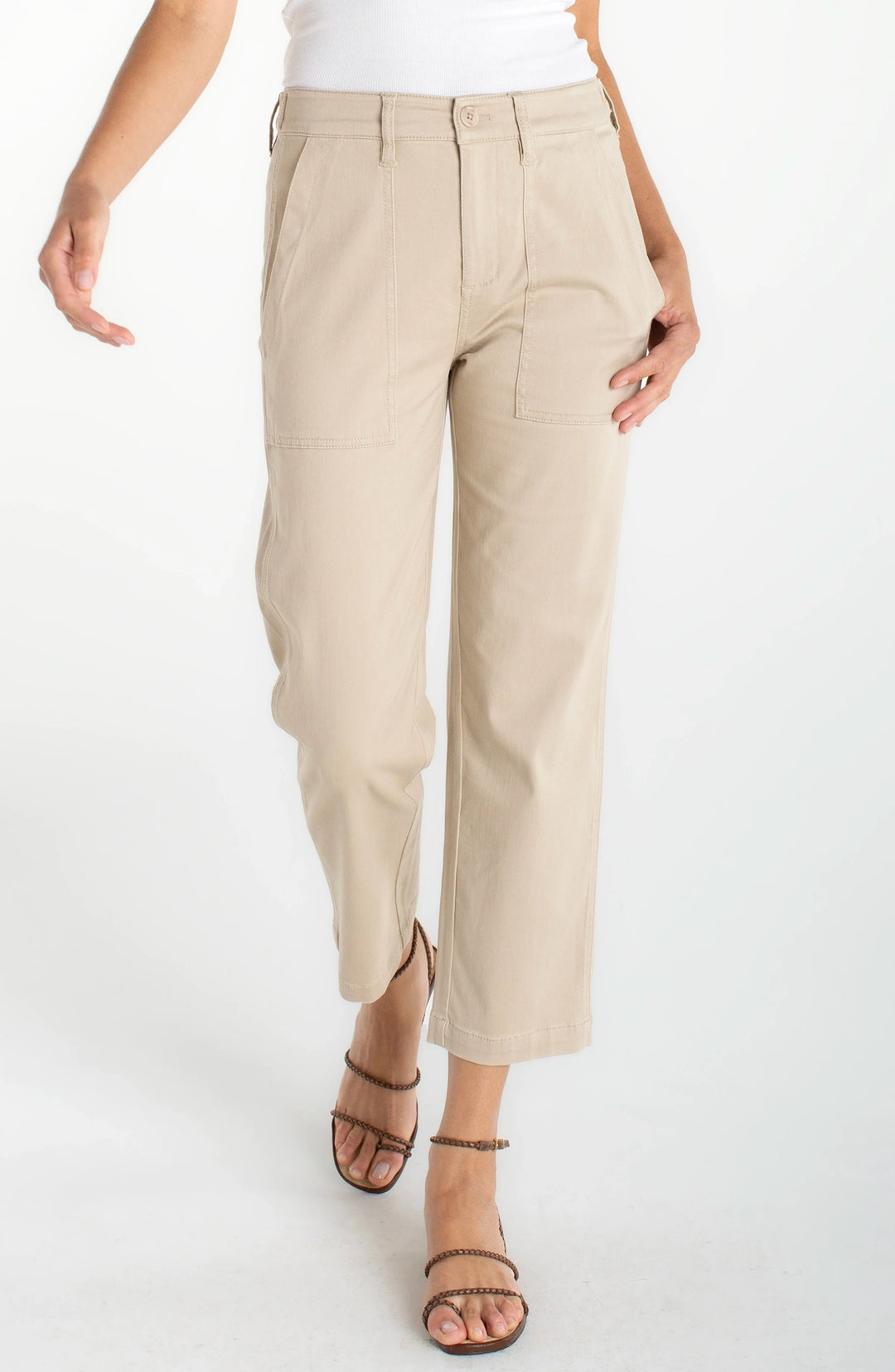 Utility Crop Straight Tab Pant