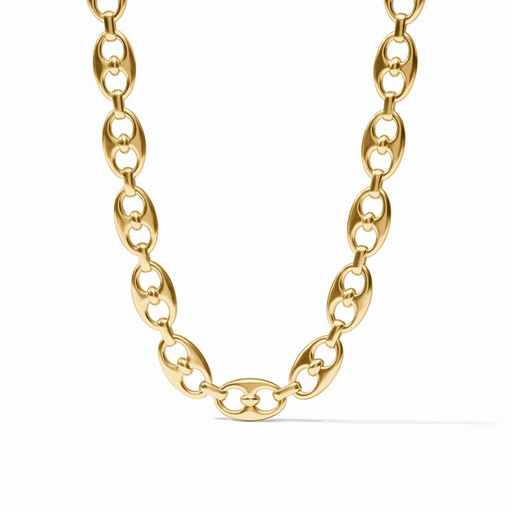 Julie Vos Laguna Link Necklace with gold-toned links, stylish accessories for elegant, everyday wear.