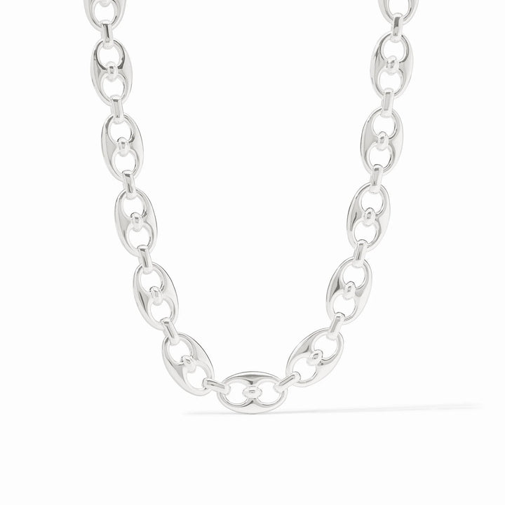 Julie Vos Laguna Link Necklace featuring elegant gold-toned links, perfect for stylish accessories and layered jewelry looks.