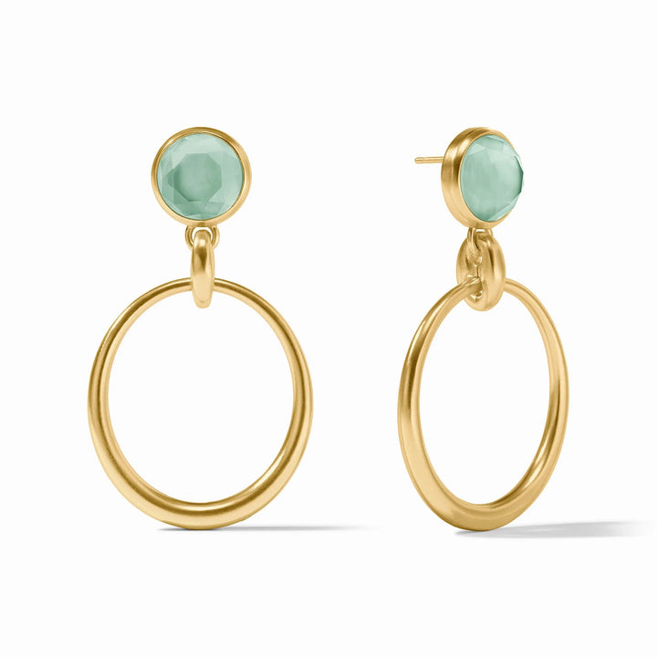Julie Vos Laguna Statement Earring featuring bold, elegant gold-toned accessories with intricate design details.