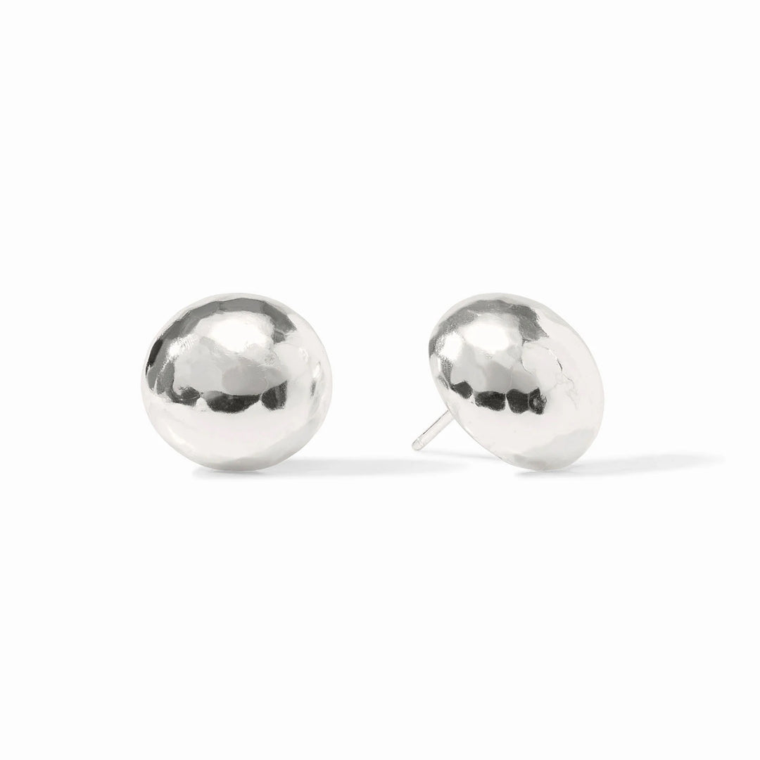 Julie Vos Solara silver stud earring featuring a sleek, minimalist design in polished silver for elegant accessories.