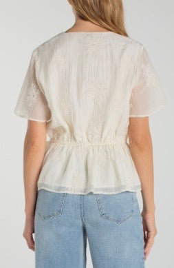 Short Sleeve Wrap Top