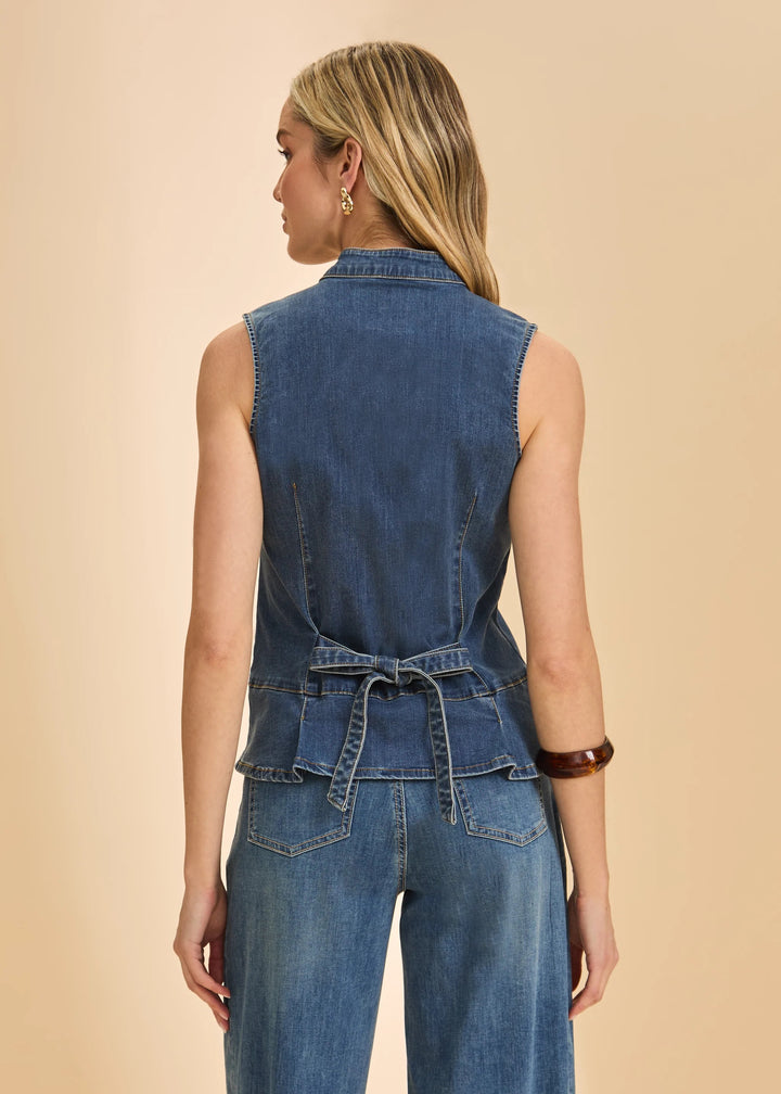 Denim Button Up Vest