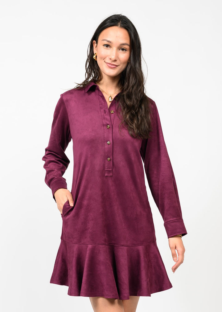Wine Swing Dress