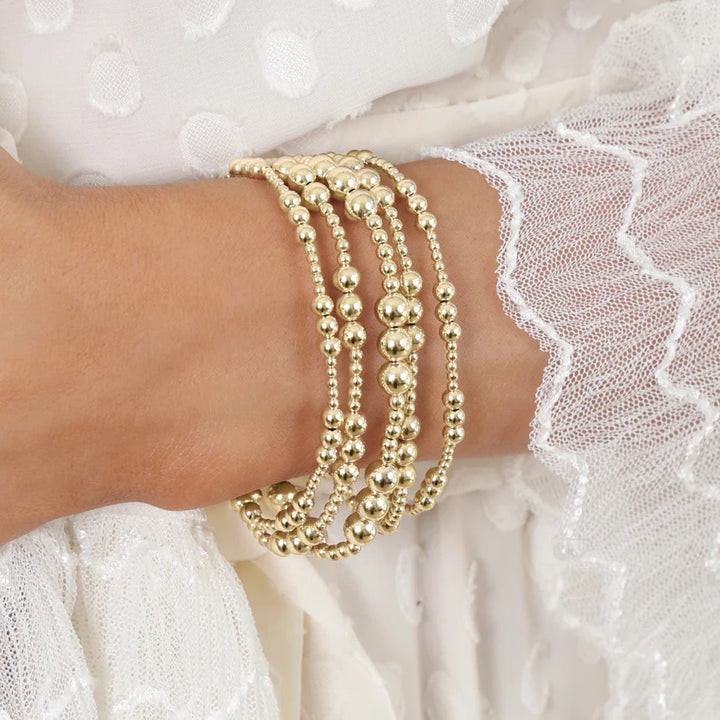 Enewton Joy Gold 4mm bracelet showing a close-up of the gold chain with a smooth, polished finish.