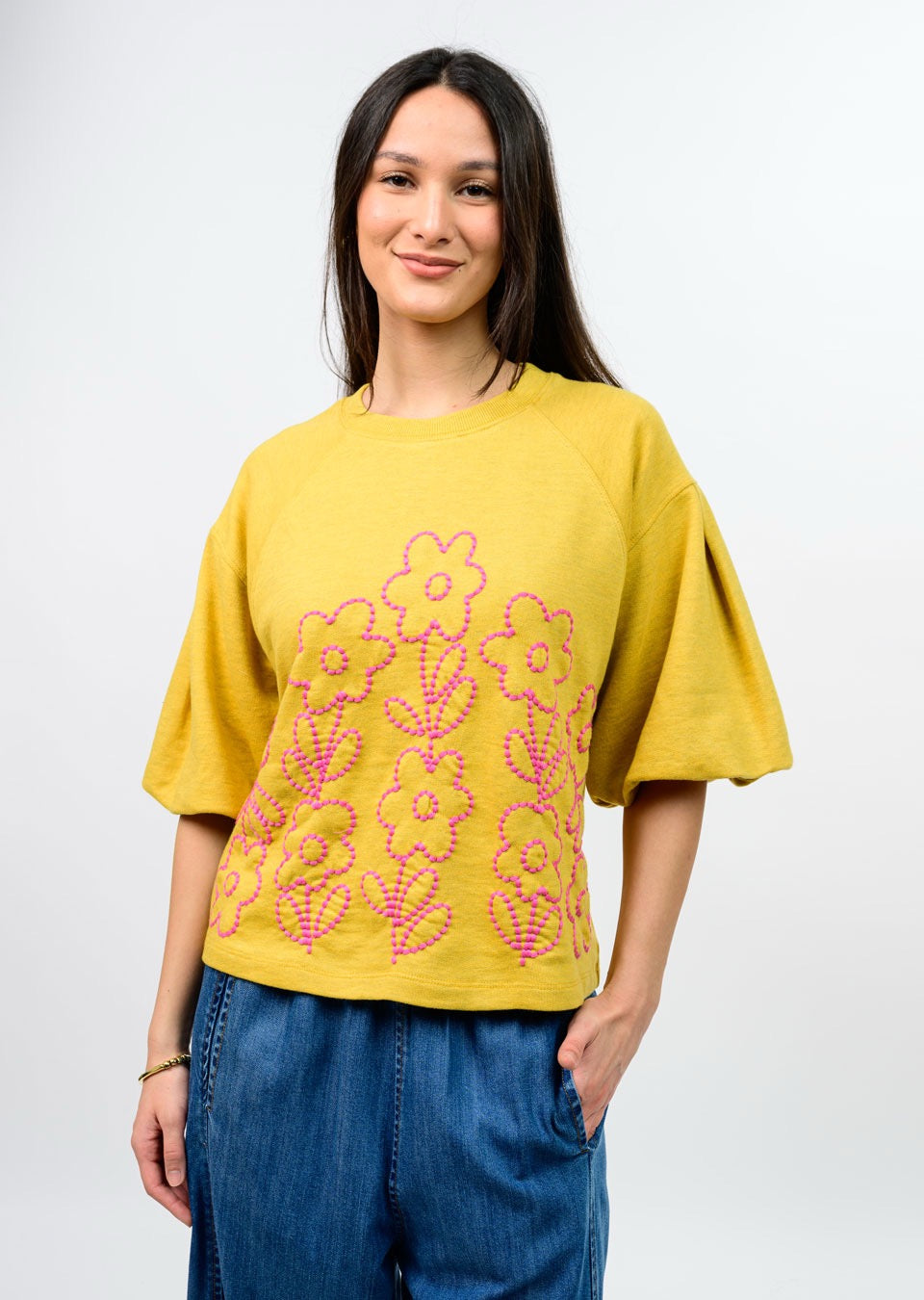 French Floral Crew Neck