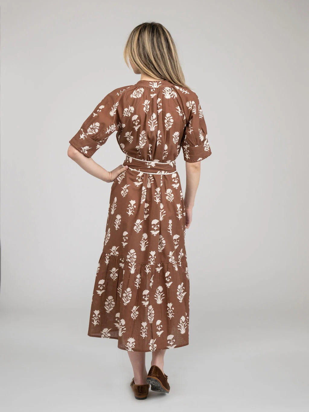 Jane Chocolate Flower Dress