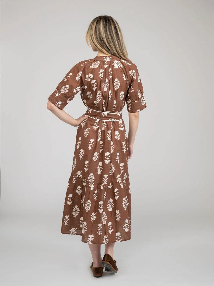 Jane Chocolate Flower Dress