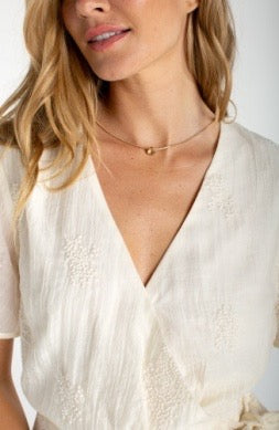 Short Sleeve Wrap Top