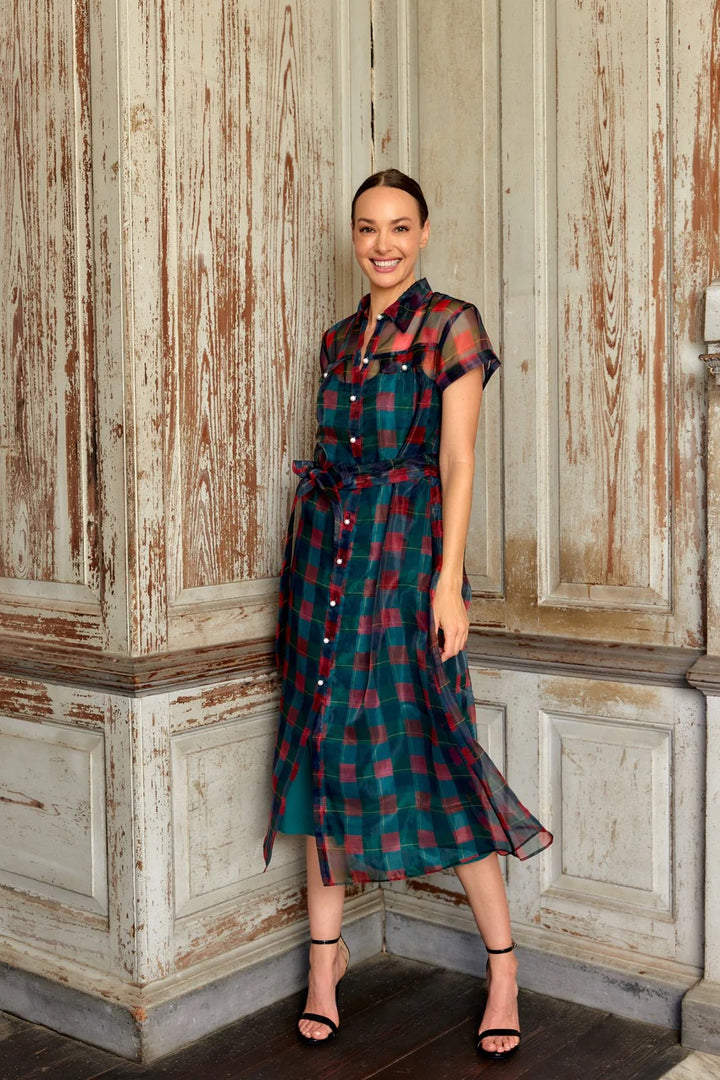 Rachel Dress in Holiday Plaid