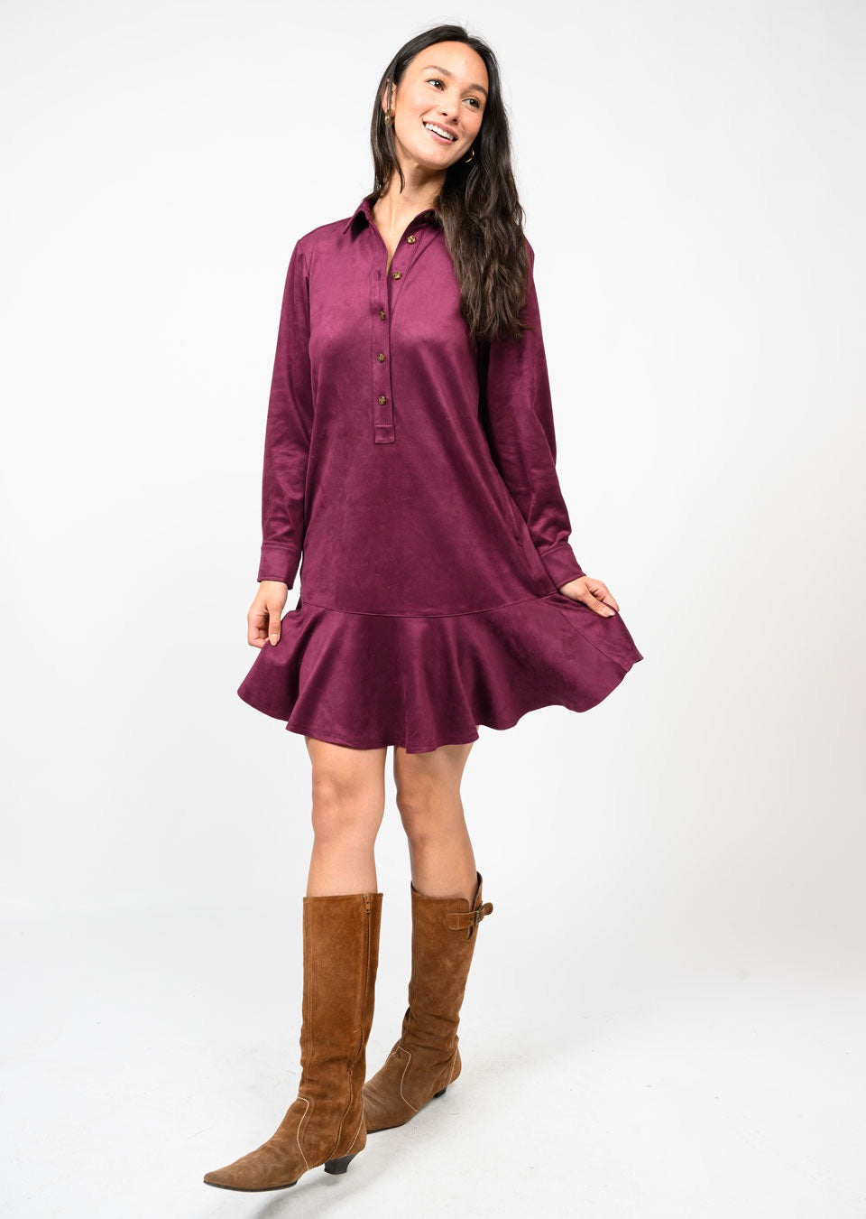 Wine Swing Dress