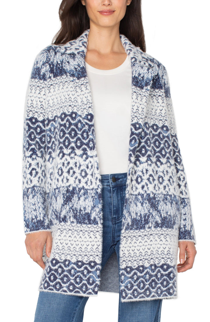 Navi Shibori Coatigan Sweater