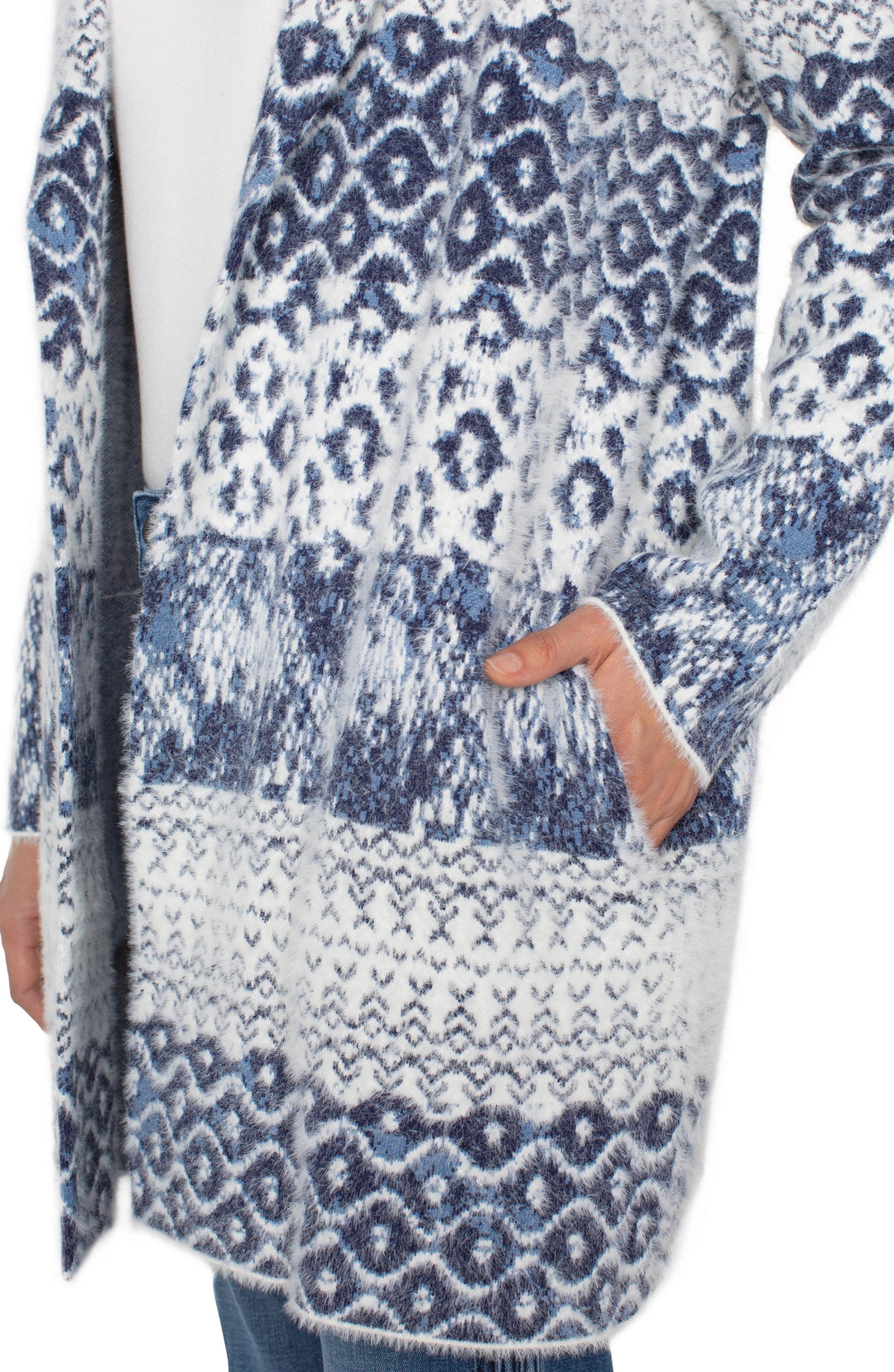 Navi Shibori Coatigan Sweater