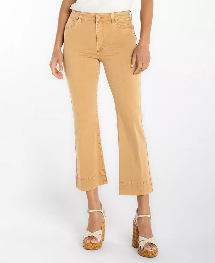 Liverpool Jeans Hannah 25.5 hugger jean bottoms with fitted style and classic denim look, shown in a side view.
