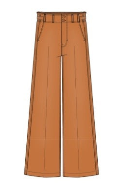Ginger spice pants on a white background