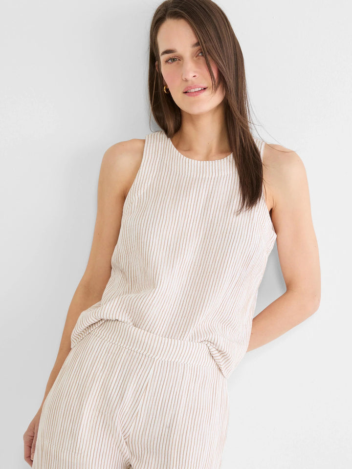 Pinstripe Gauze Top